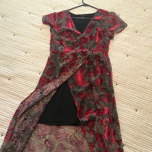 Sanctuary dress with red velvet